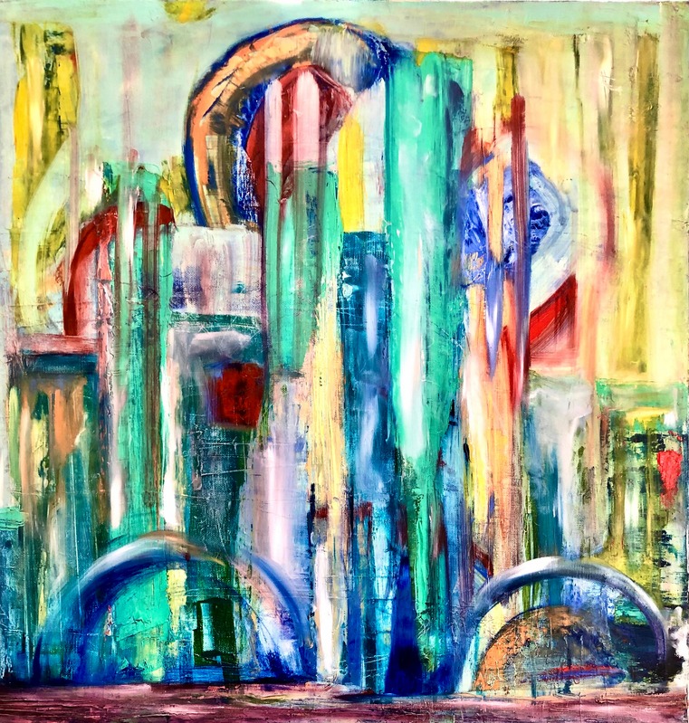 Cathedral of Falling Water — oil painting by Karin Kepler Springer