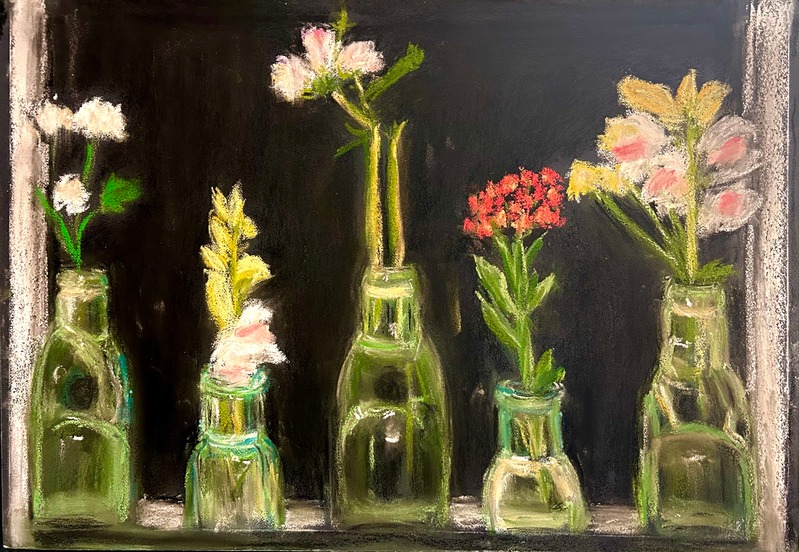 Small Altars of Glass — pastel painting by Karin Kepler Springer