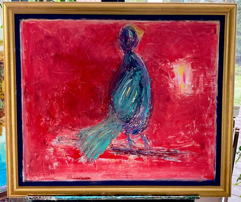 Sovereign Against the Crimson — pastel painting by Karin Kepler Springer